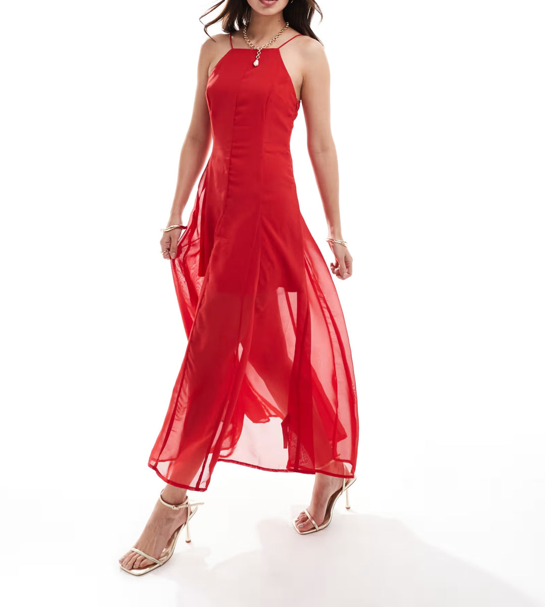 Rochie maxi Asos, roșu