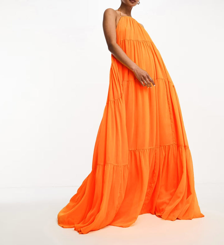 Rochie maxi Asos, portocaliu