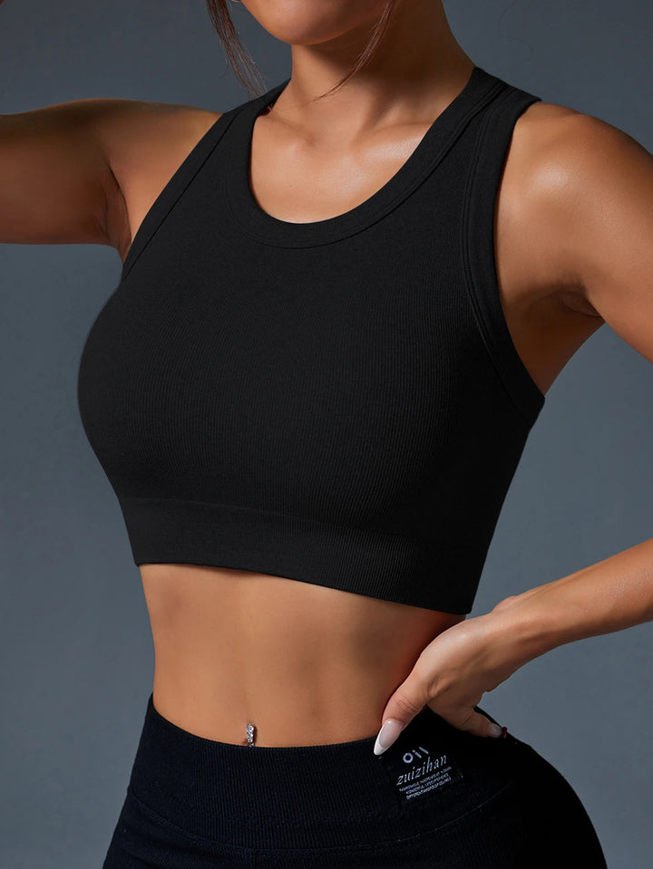 Bustieră sport SHEIN, negru