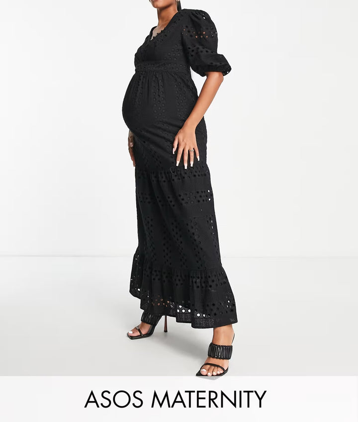 ASOS midi ruha, fekete