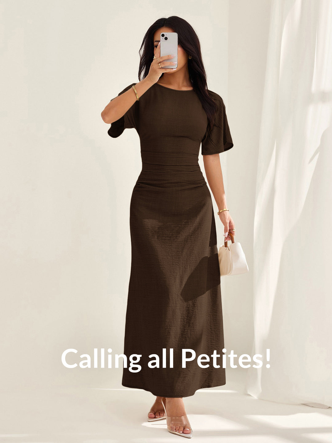 Rochie maxi SHEIN, maro