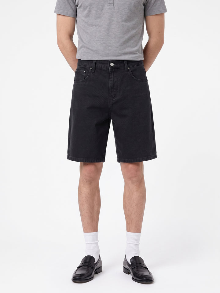 Pantaloni scurți de blugi SHEIN, negru