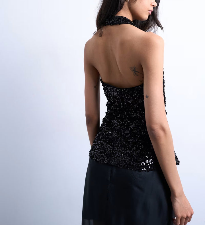 Top Topshop, negru