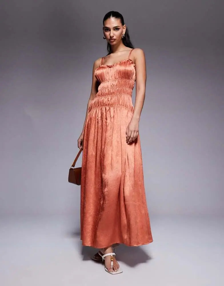 Rochie maxi ASOS, portocaliu