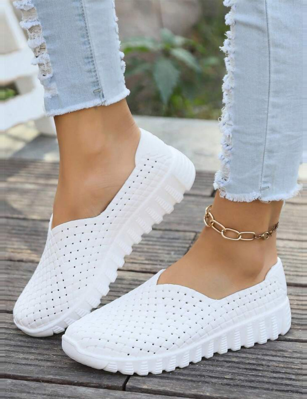 Shein balerina cipő, fehér