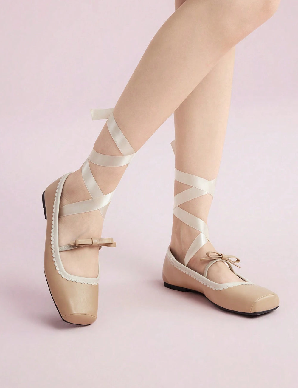 Shein balerina cipő, bézs