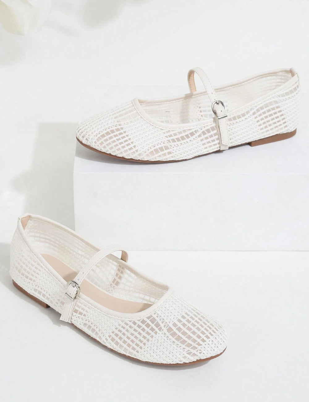 Shein balerina cipő, krém színű