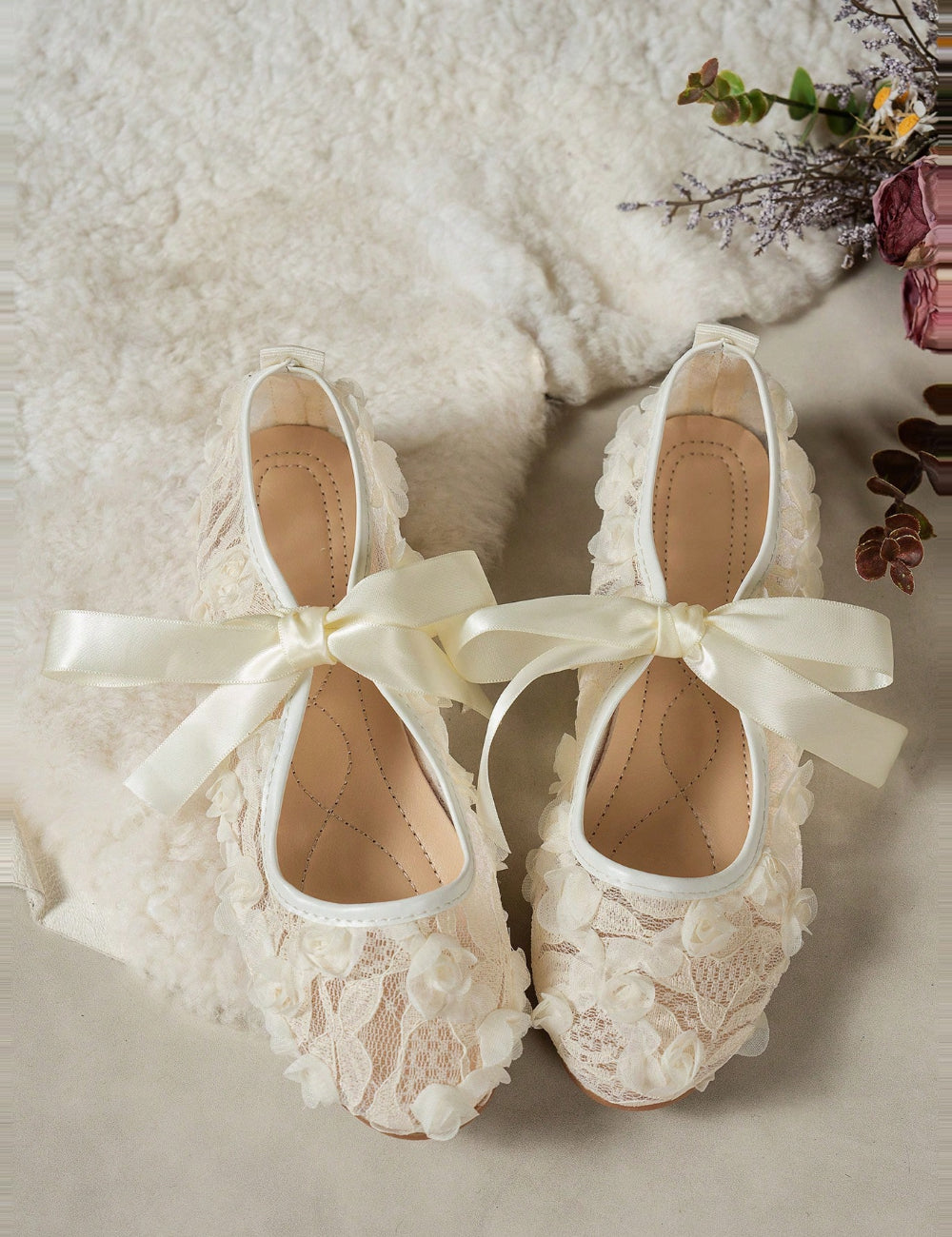 Shein balerinacipő, krém