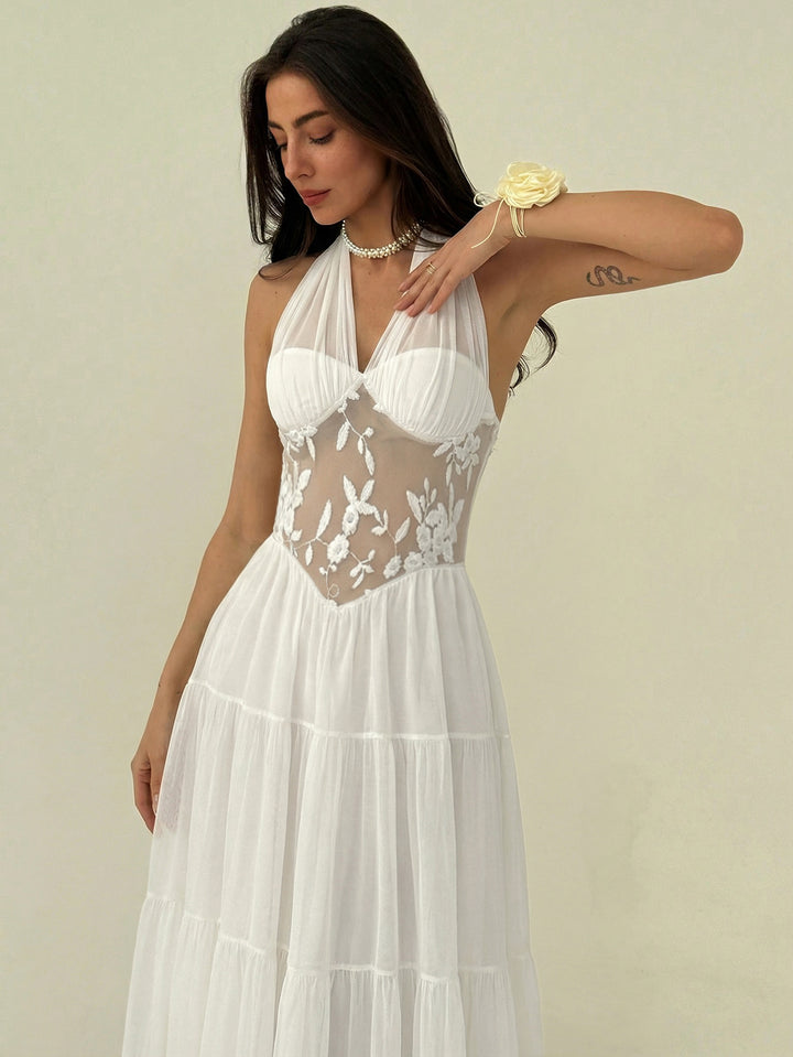 Rochie maxi SHEIN, alb