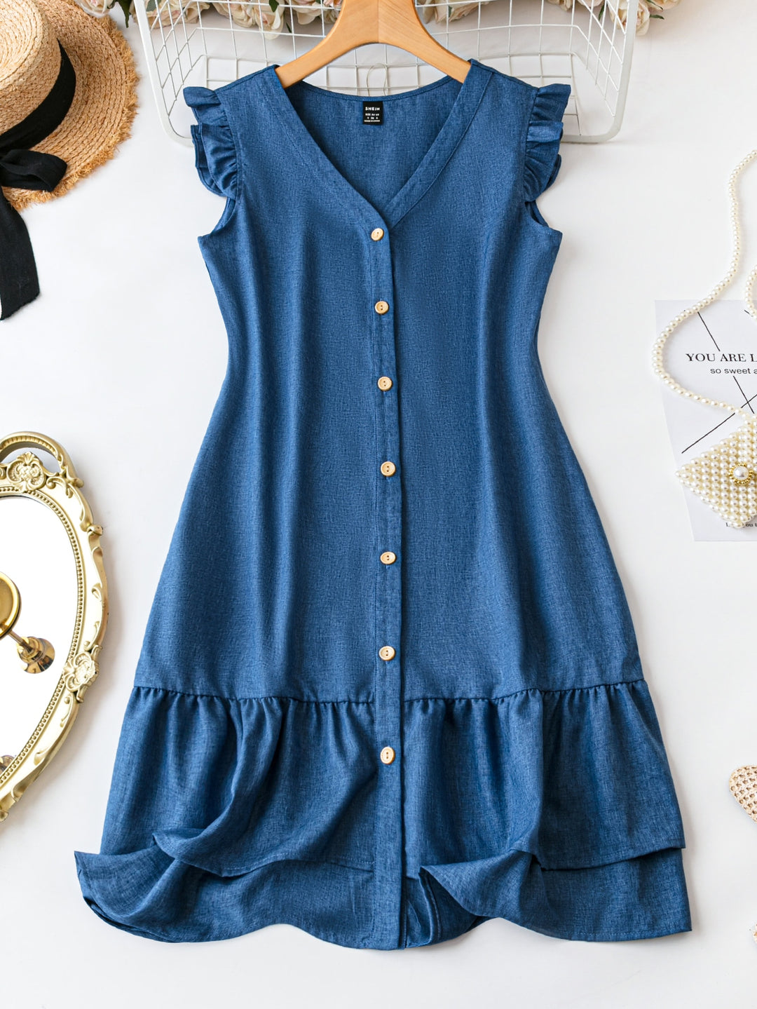 Rochie scurtă SHEIN, albastru