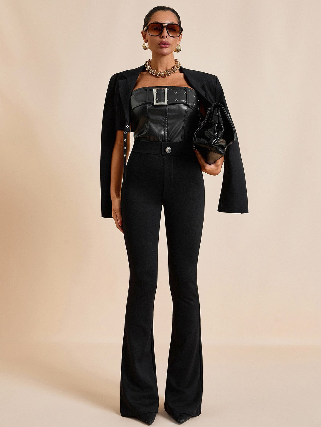 Pantaloni SHEIN, negru