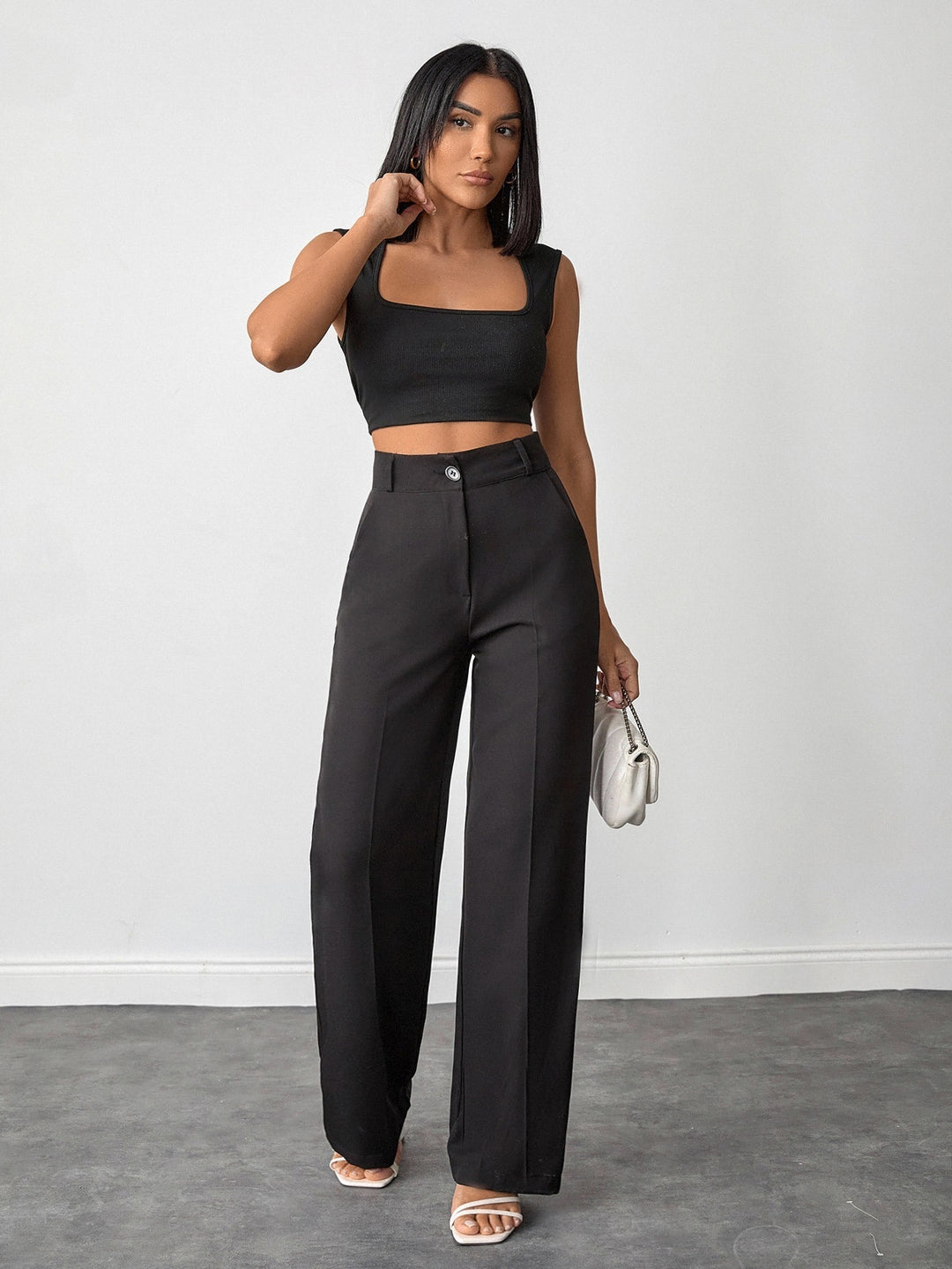 Pantaloni SHEIN, negru