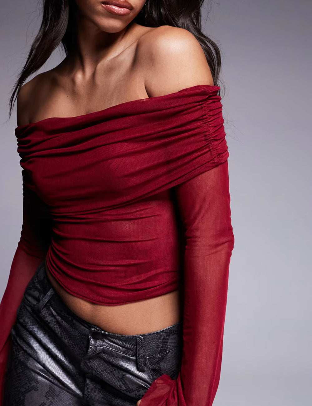 ASOS blúz, bordó