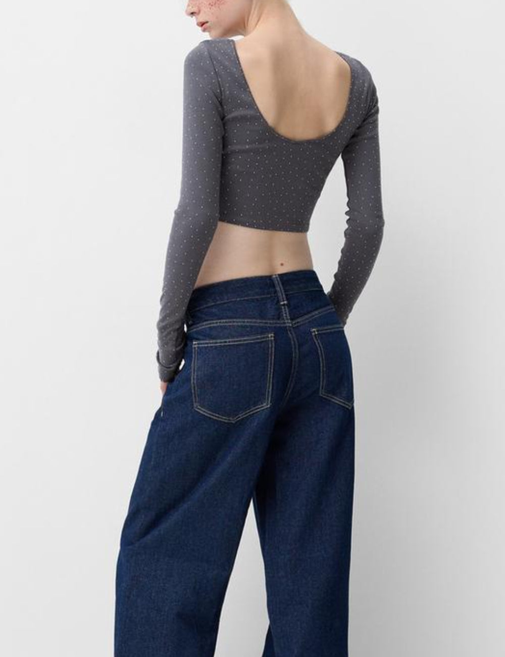 Bershka blúz, szürke