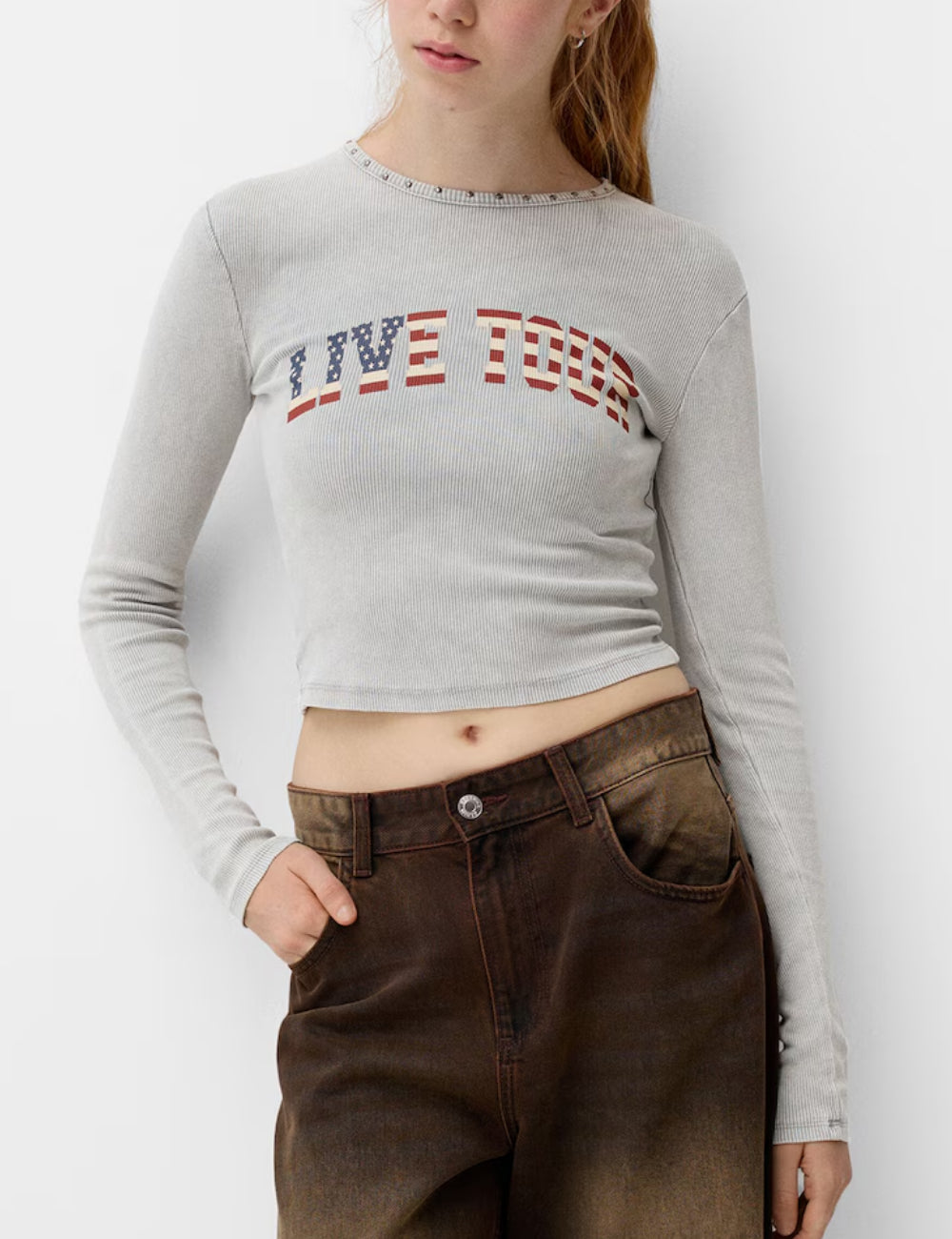 Bershka blúz, szürke