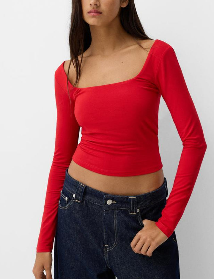 Bershka felső, piros