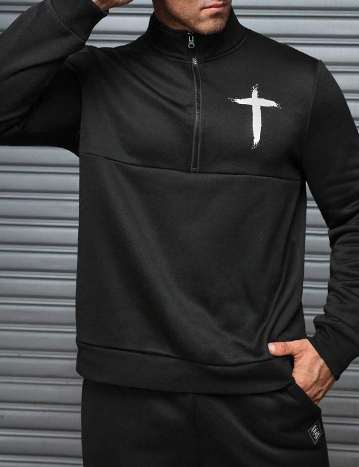 Shein cipzáros blúz, fekete