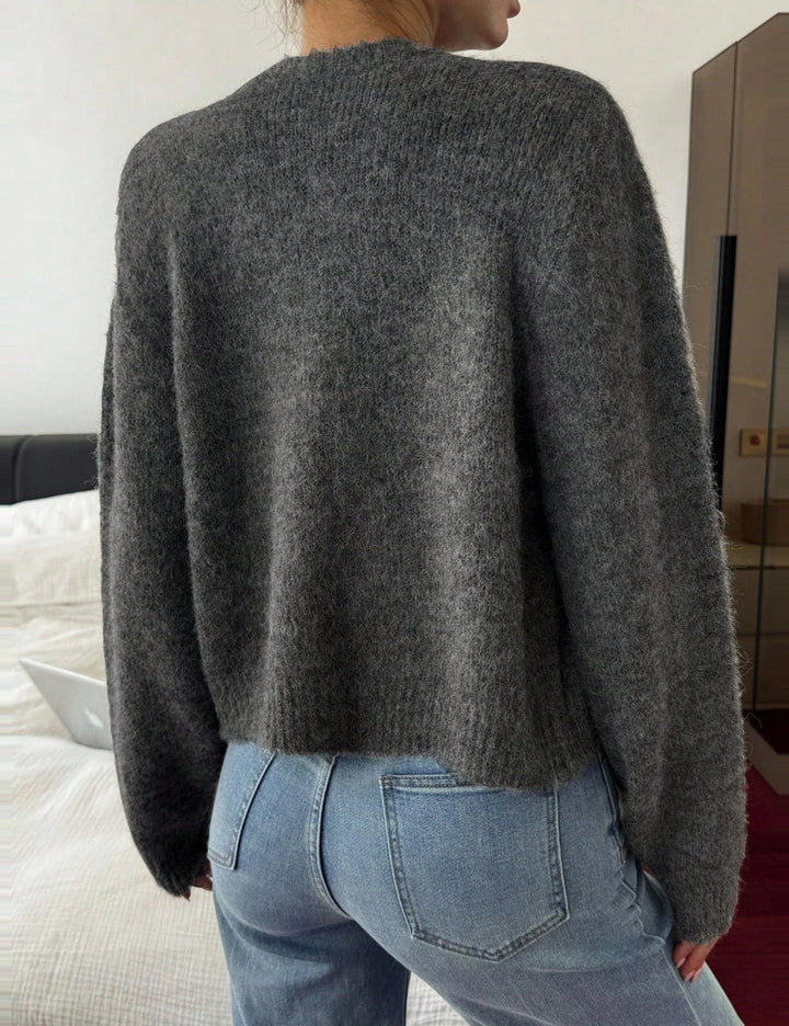 Shein DAZY gombos blúz, szürke