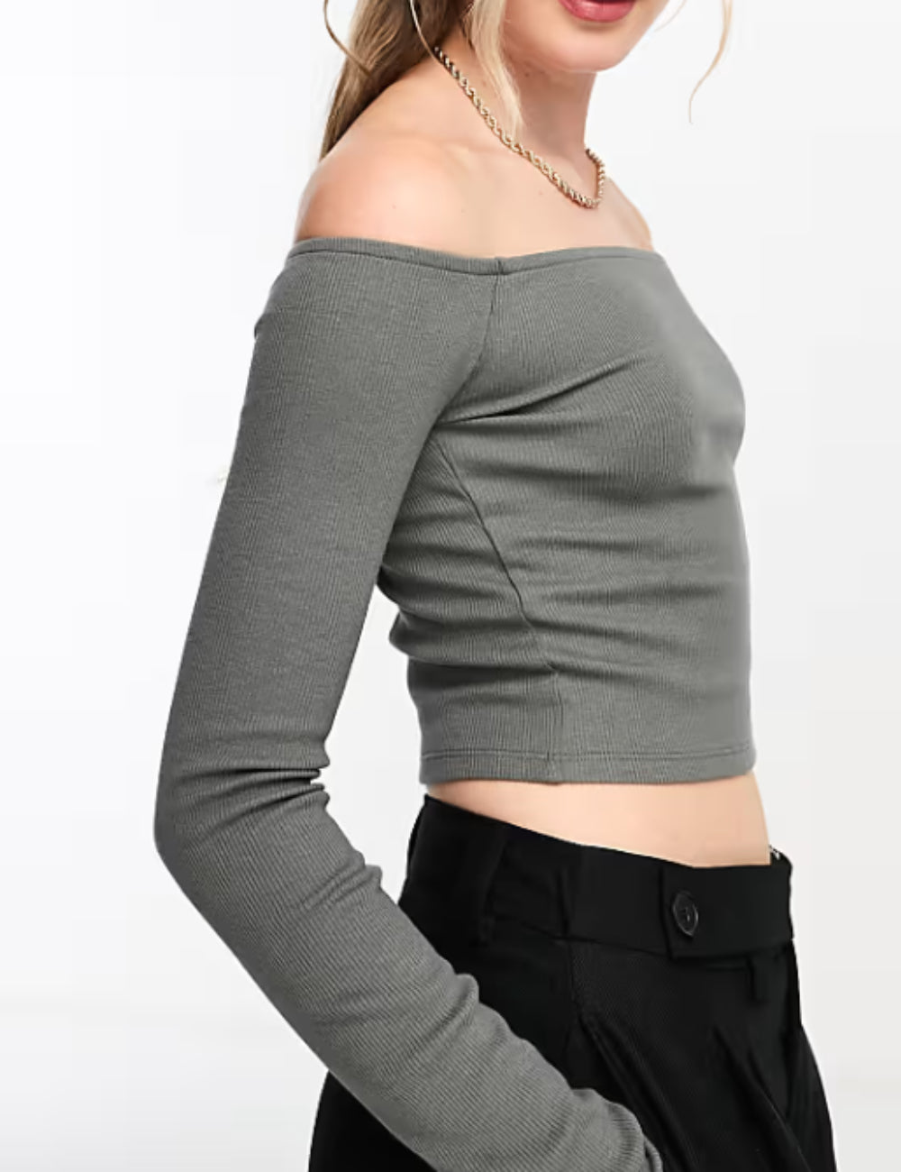 Pull&Bear blúz, sötétszürke