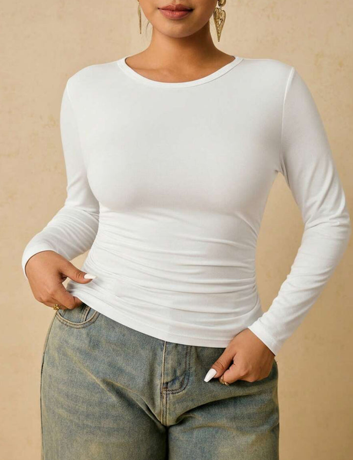 Shein Curve+ blúz, fehér