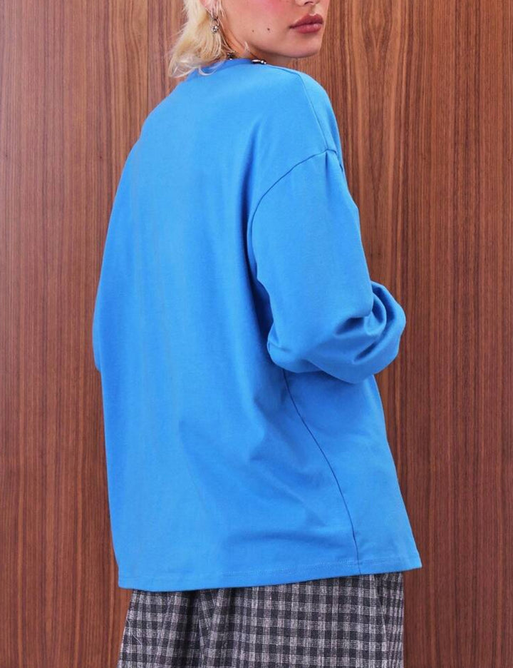Shein blúz, kék