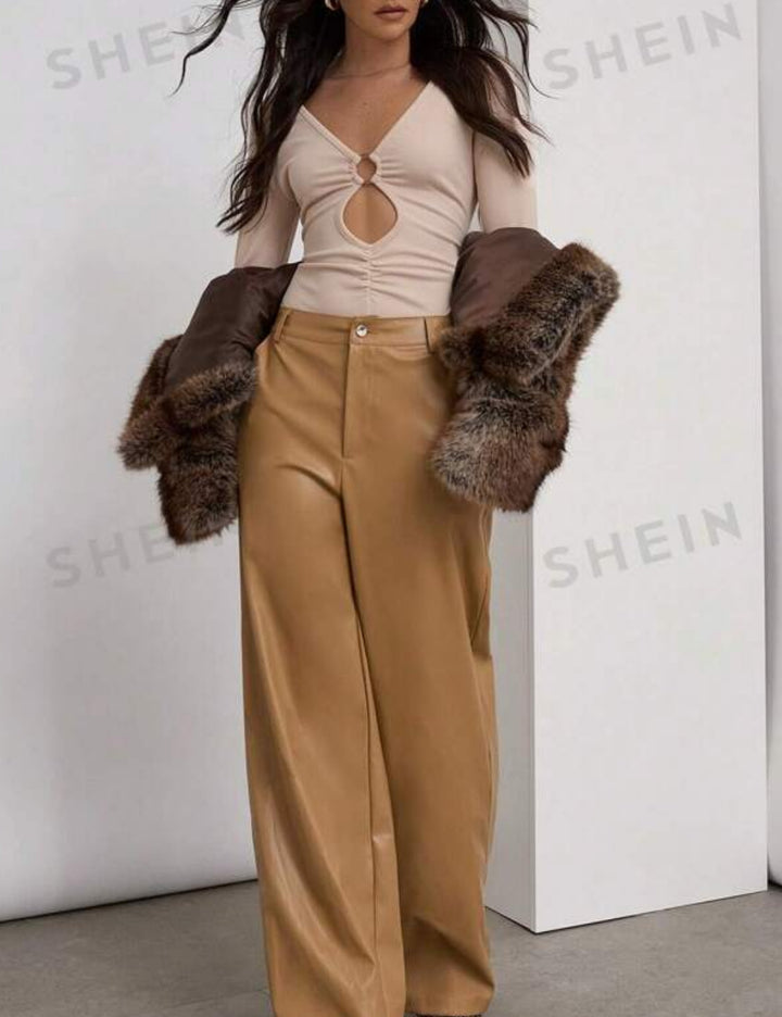 Shein blúz, bézs