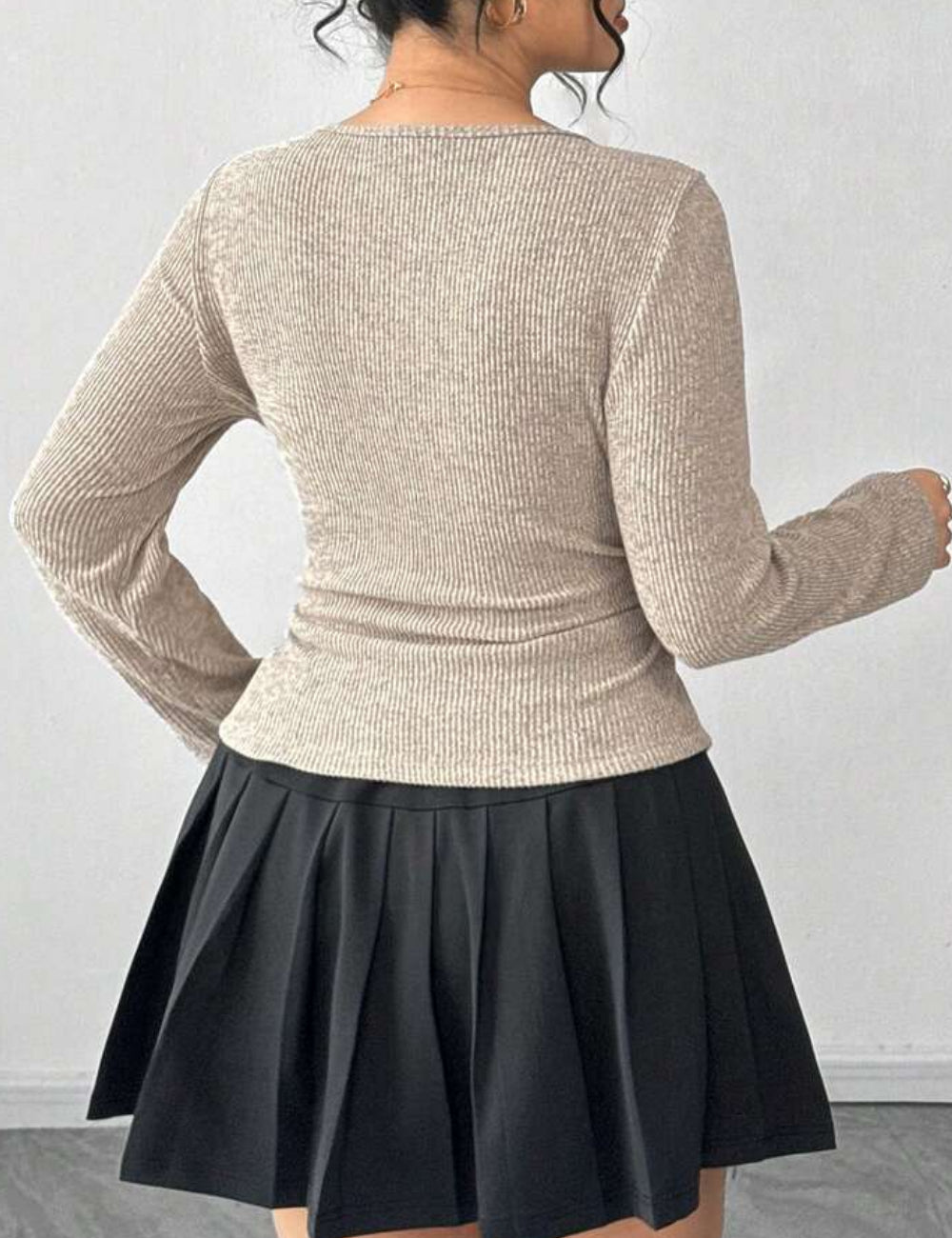 Shein Curve+ blúz, bézs