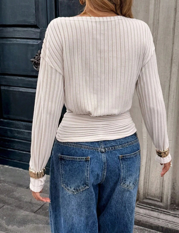 Shein blúz, bézs