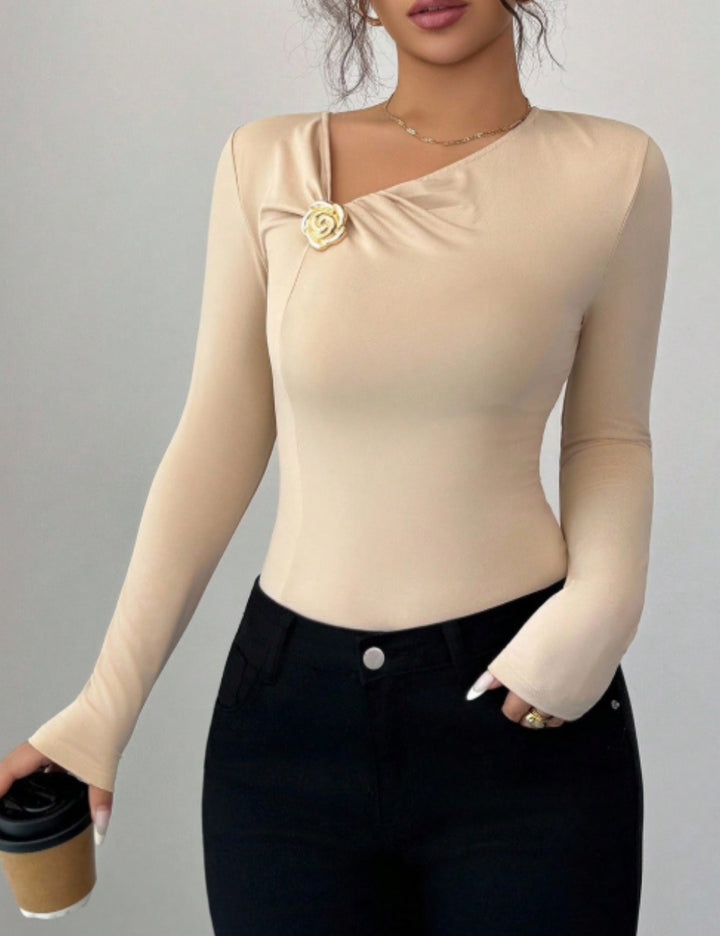 Shein top, beige