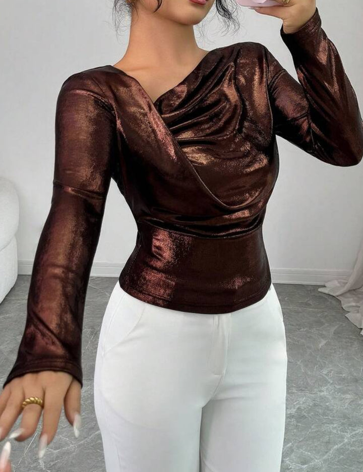 Shein felső, bronz