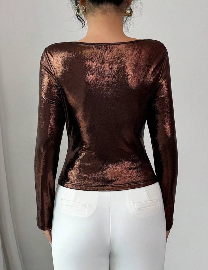 Shein felső, bronz