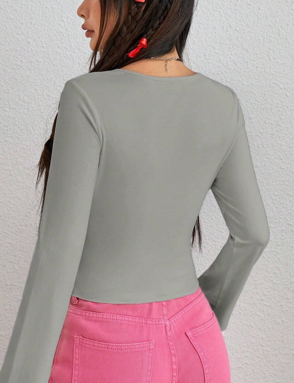 Shein blúz, szürke