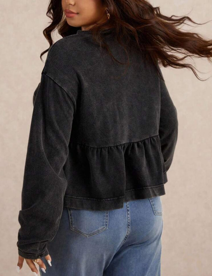 Blúz, Shein Curve+, szürke