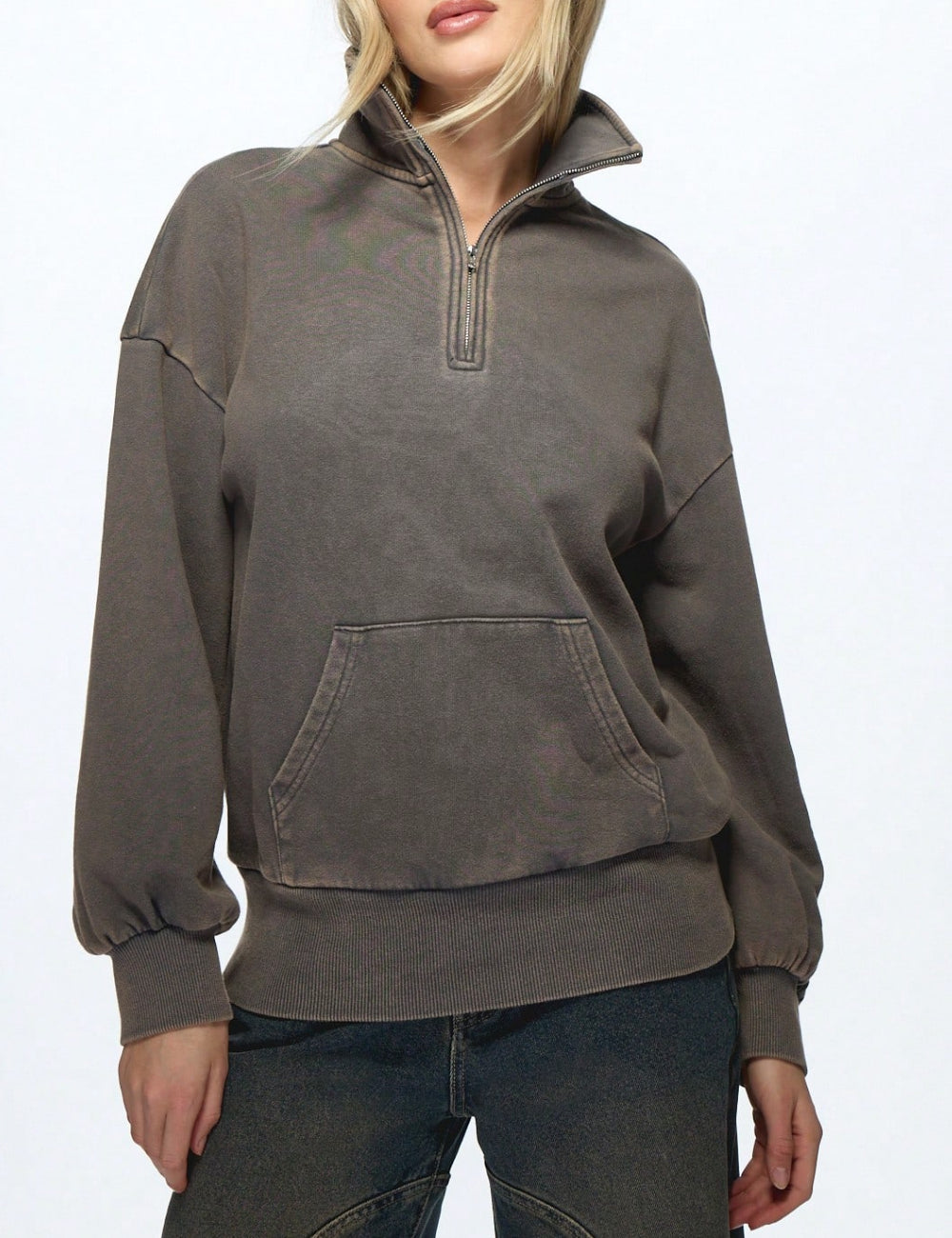 Shein Missguided Khaki Blúz