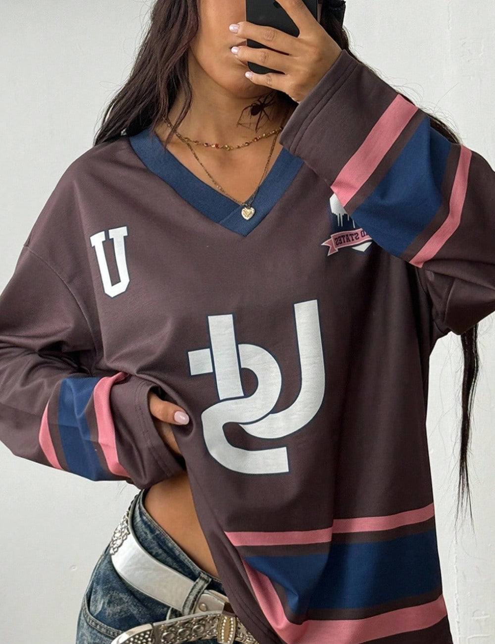 Shein barna blúz