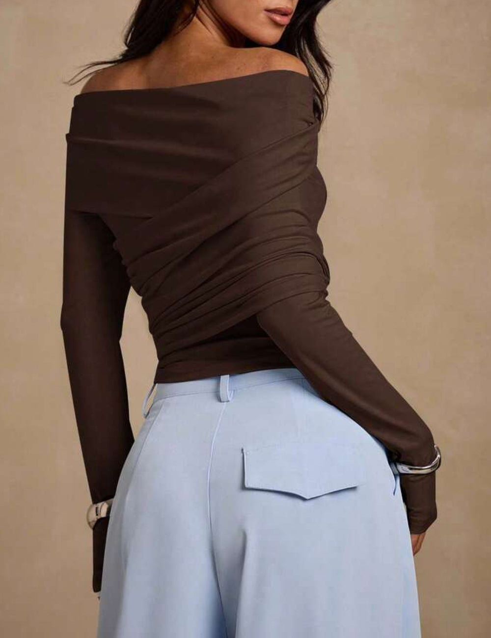 Shein barna blúz