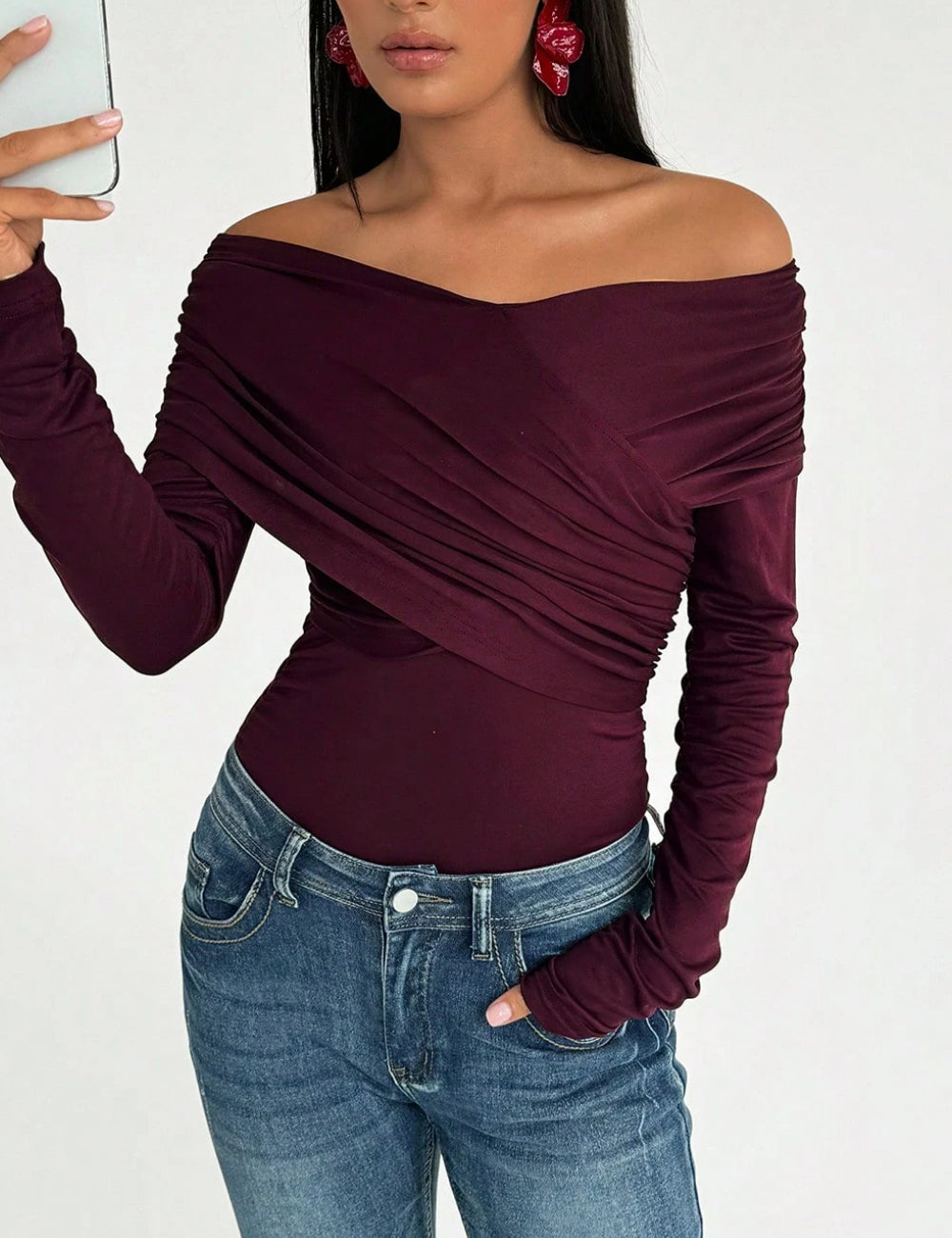 Shein blúz, lila