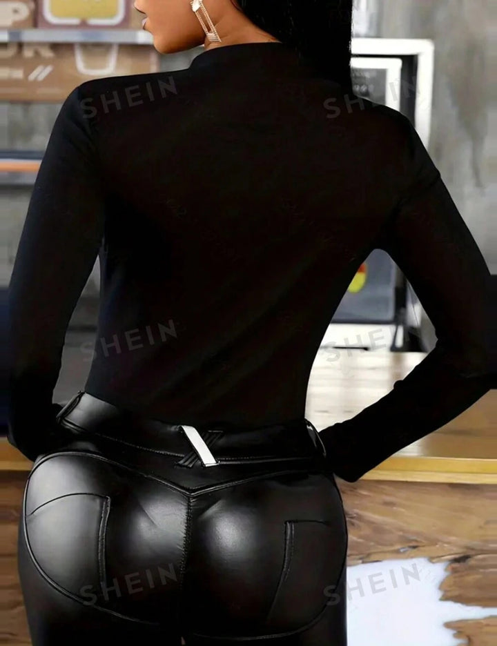 Shein blúz, fekete