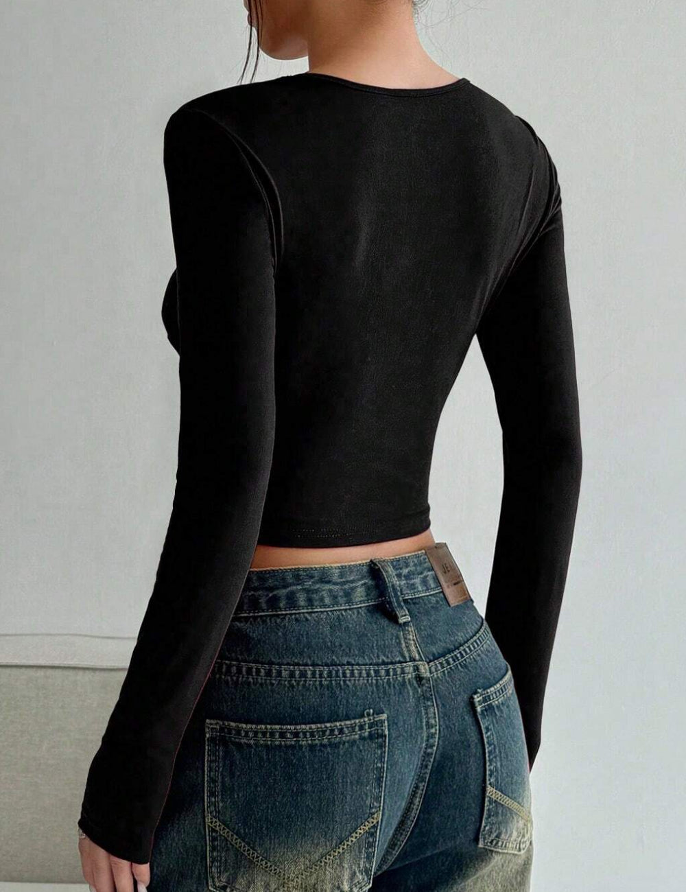 Shein blúz, fekete