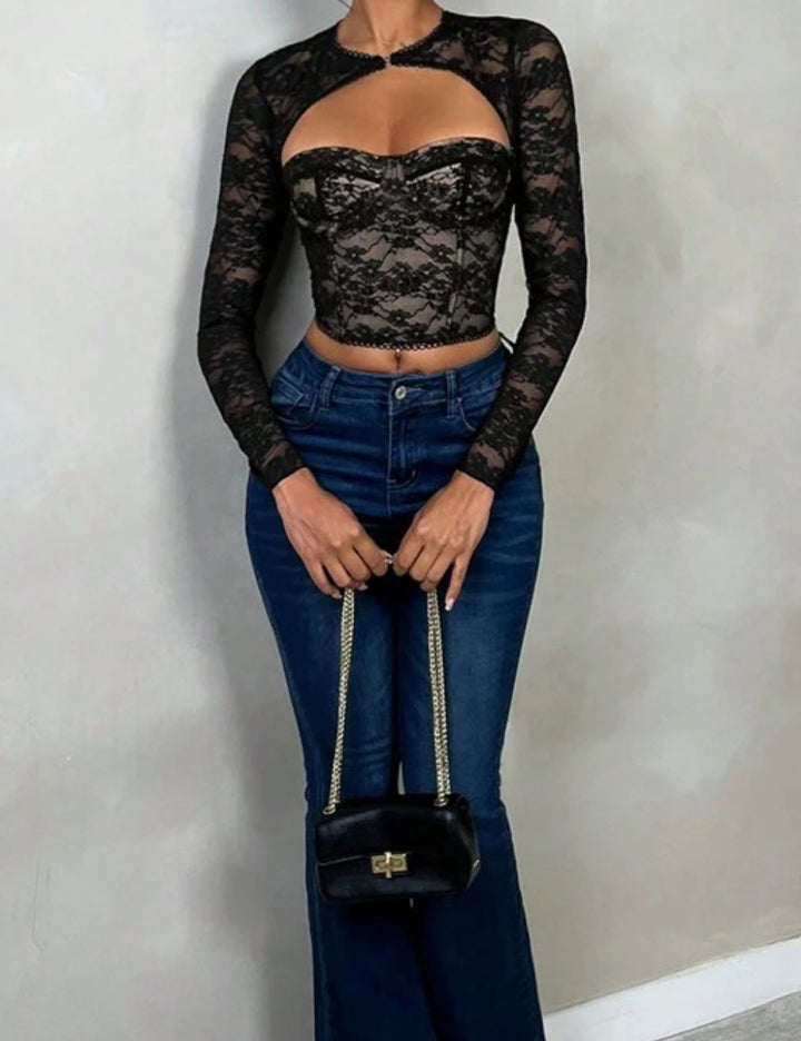 Shein blúz, fekete