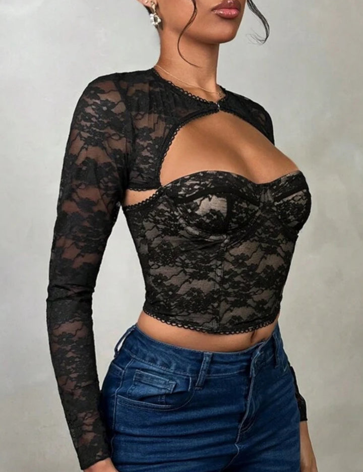 Shein blúz, fekete
