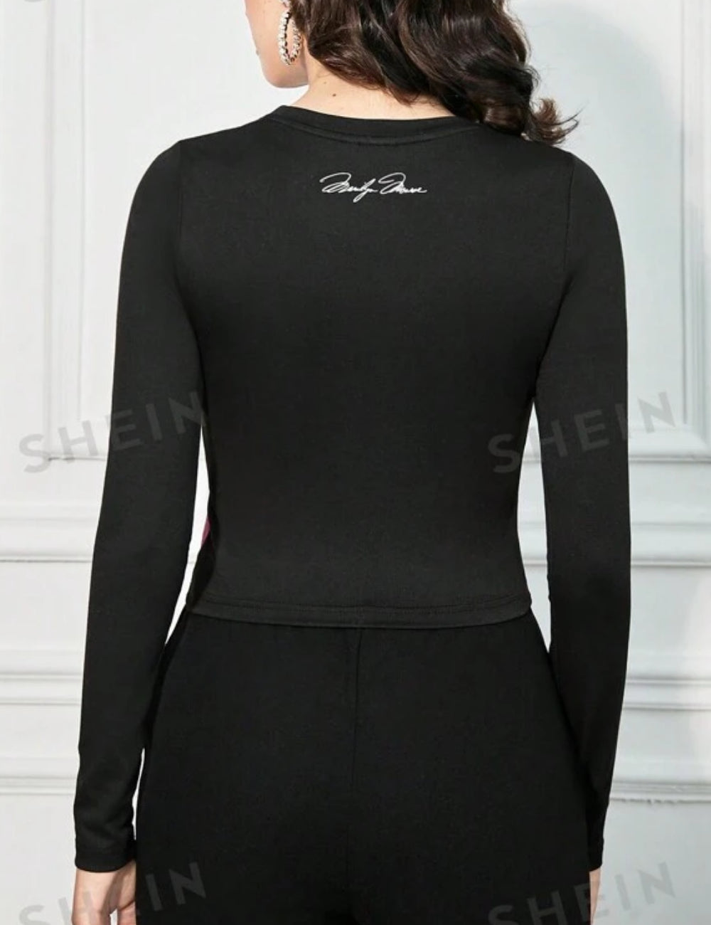 Shein blúz, fekete