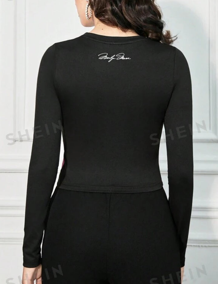 Shein blúz, fekete