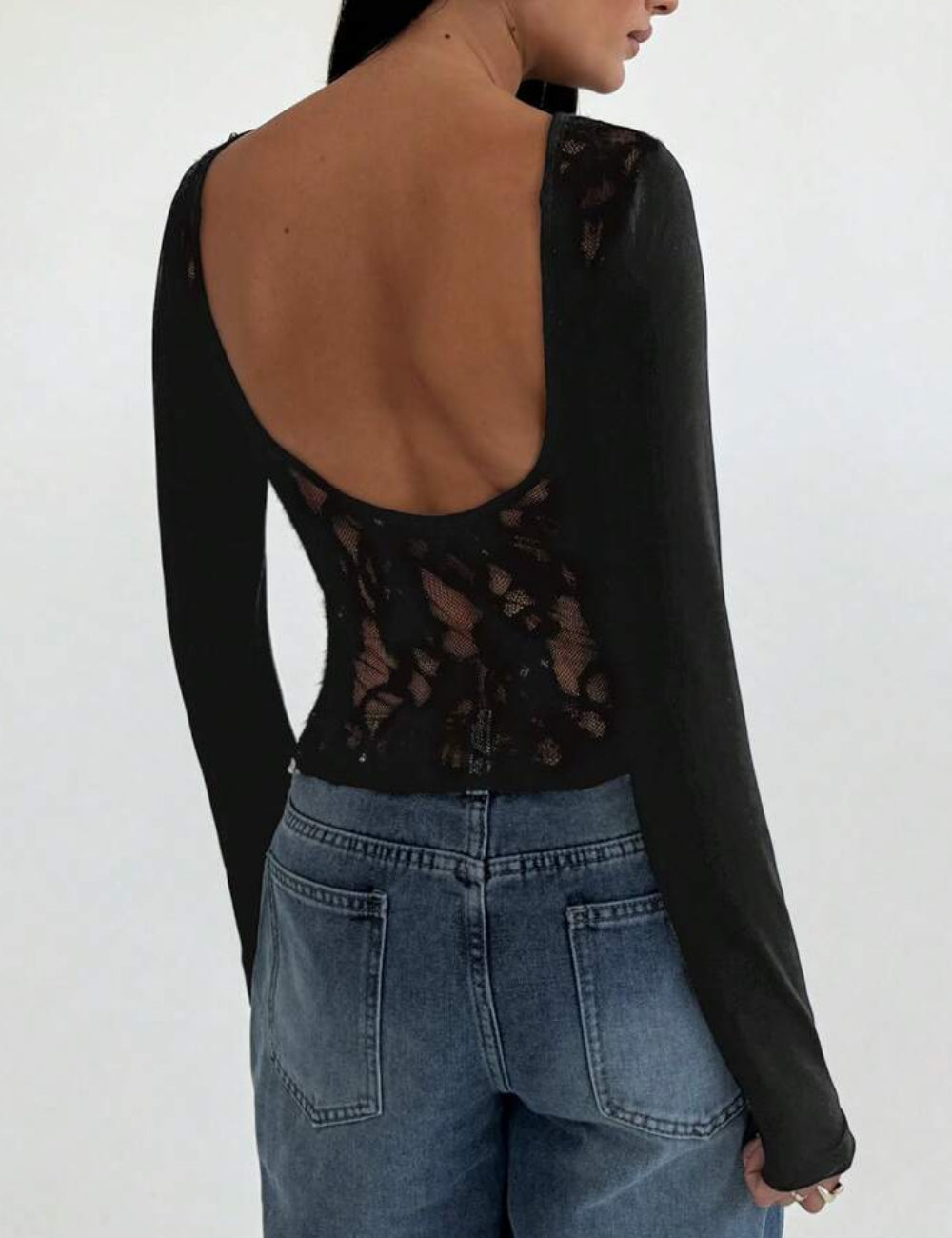 Shein blúz, fekete