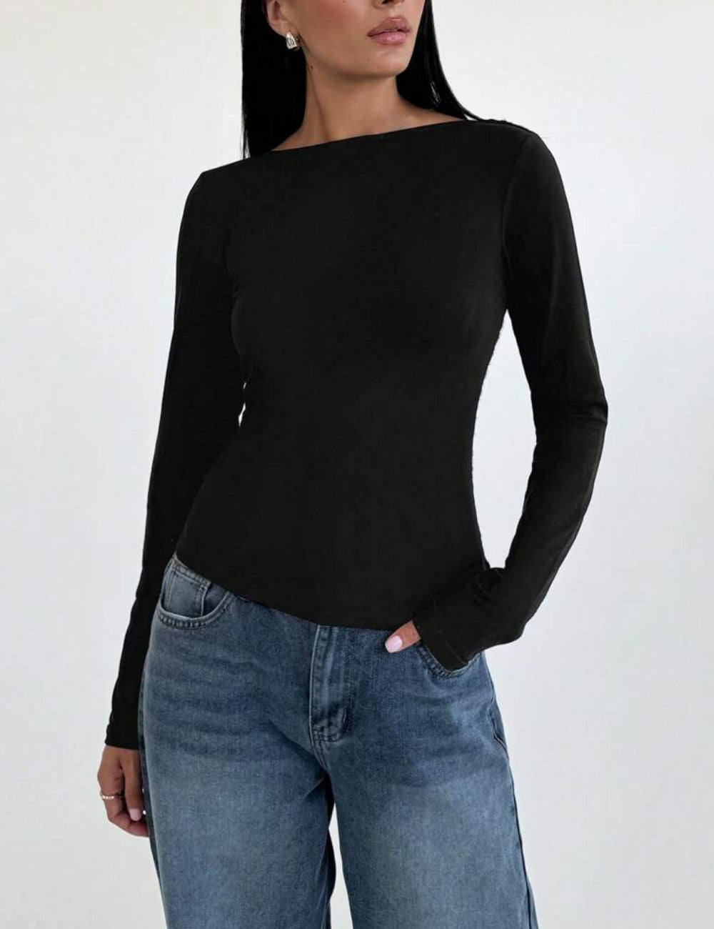 Shein blúz, fekete