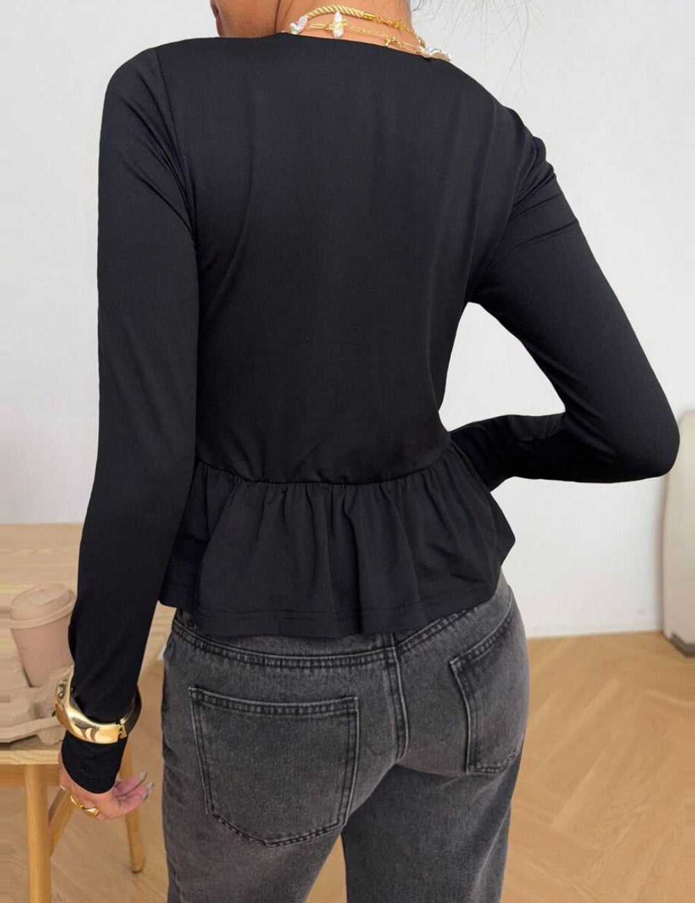Shein blúz, fekete