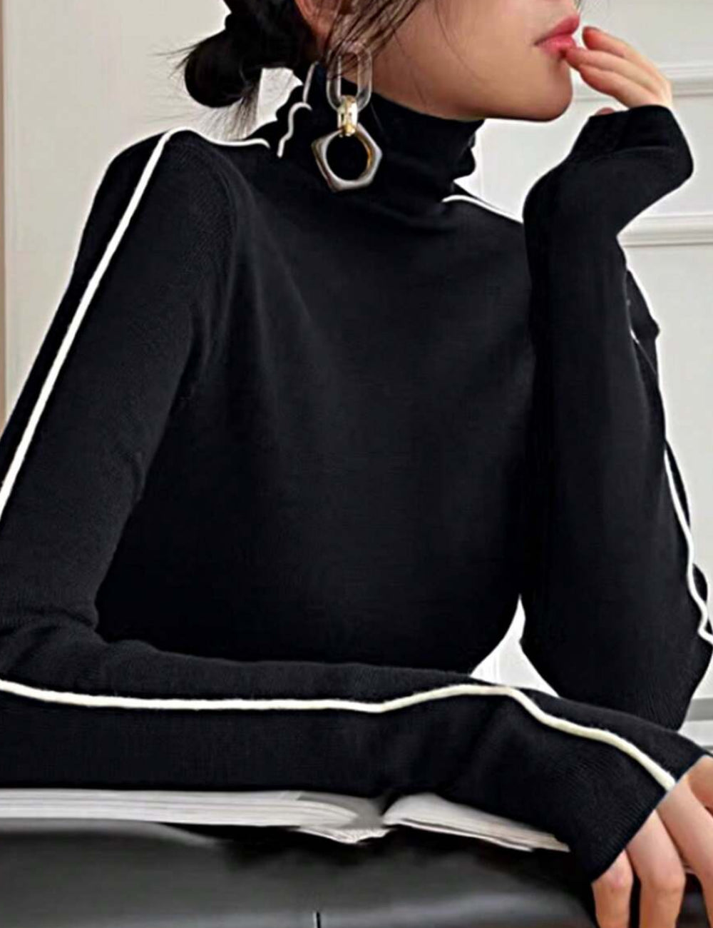 Shein blúz, fekete