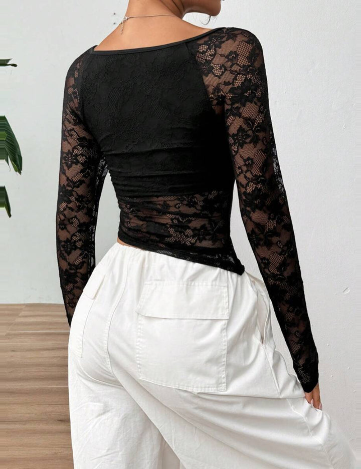 Shein blúz, fekete