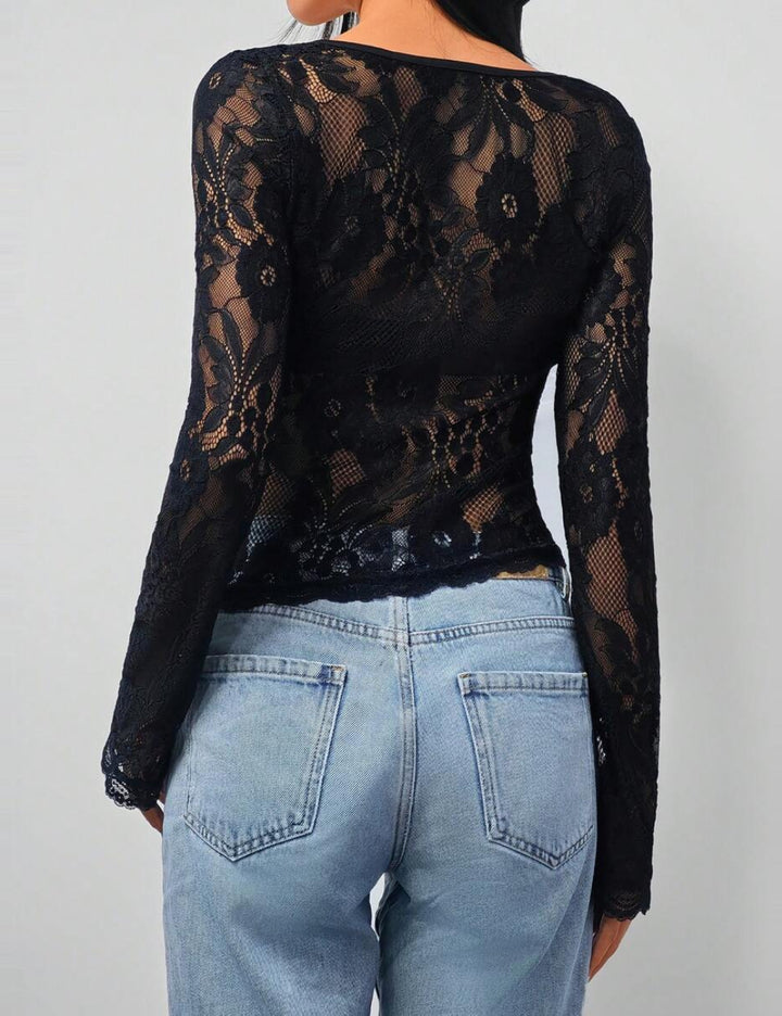 Shein blúz, fekete