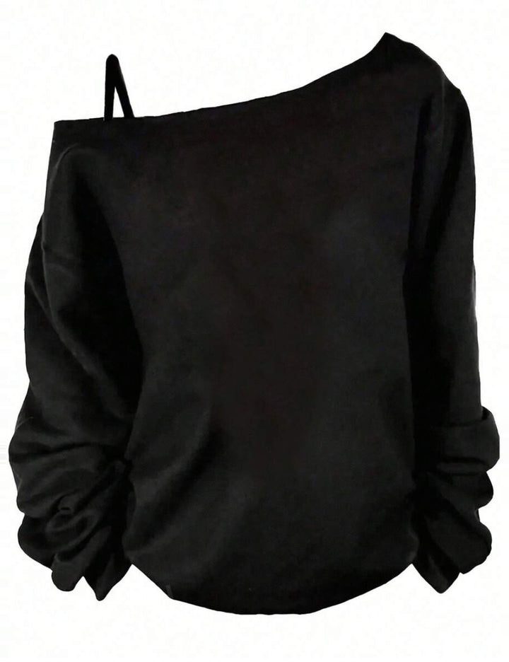 Shein Curve+ blúz, fekete